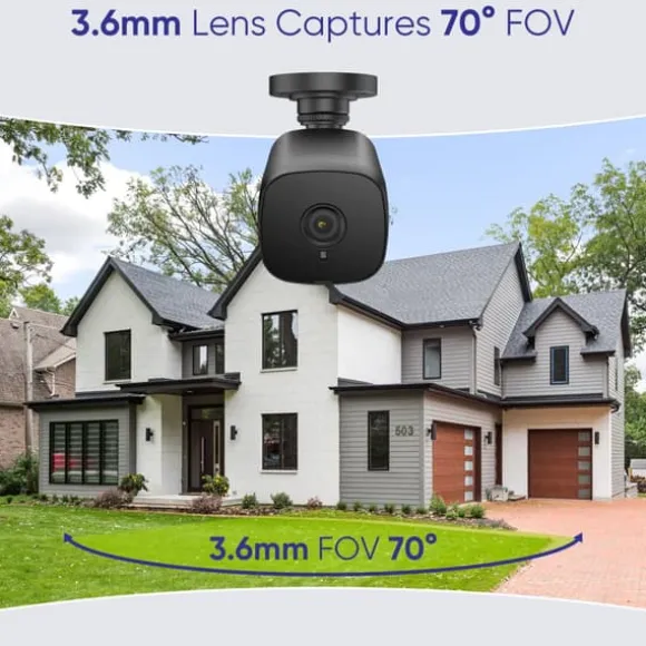 SANNCE Smart Home Sikkerhedssystem, 8CH DVR, 5MP Nattesyn Kameraer,Ingen