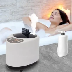 Sauna Dampgenerator, 1000W Effekt, 0,66 Gal Kapacitet, 220V Spænding, 5-95 mins Timer, Anti-elektrisk Stød Sikkerhed