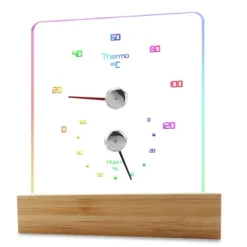 Sauna termometer hygrometer med RGB lys
