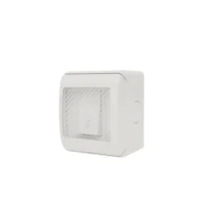 SCS SENTINEL 230V trykknap - 16A koblingskapacitet - IP55 - Hvid
