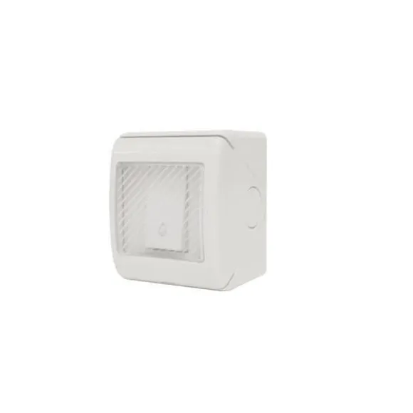 SCS SENTINEL 230V trykknap - 16A koblingskapacitet - IP55 - Hvid