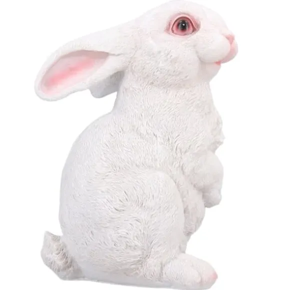 Sød kanin Skulptur Harpiks Håndværk Have Bunny Dekoration Simulering Kanin Statue til Plæne Have Patio