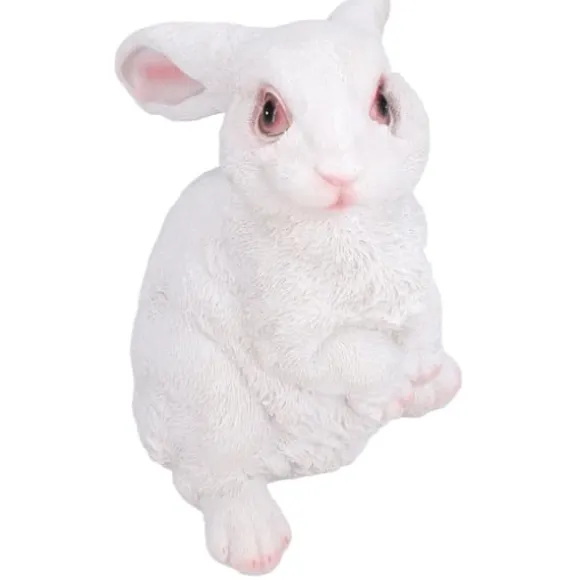 Sød kanin Skulptur Harpiks Håndværk Have Bunny Dekoration Simulering Kanin Statue til Plæne Have Patio