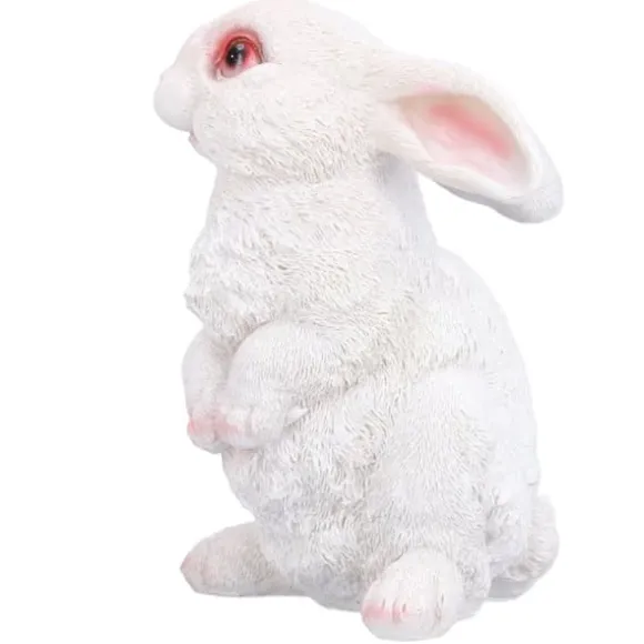 Sød kanin Skulptur Harpiks Håndværk Have Bunny Dekoration Simulering Kanin Statue til Plæne Have Patio