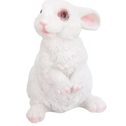 Sød kanin Skulptur Harpiks Håndværk Have Bunny Dekoration Simulering Kanin Statue til Plæne Have Patio