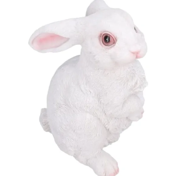 Sød kanin Skulptur Harpiks Håndværk Have Bunny Dekoration Simulering Kanin Statue til Plæne Have Patio