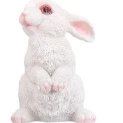 Sød kanin Skulptur Harpiks Håndværk Have Bunny Dekoration Simulering Kanin Statue til Plæne Have Patio