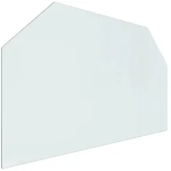 Sekskantet glasplade til pejs - Gulvdæksel | Størrelse: 100x60 cm