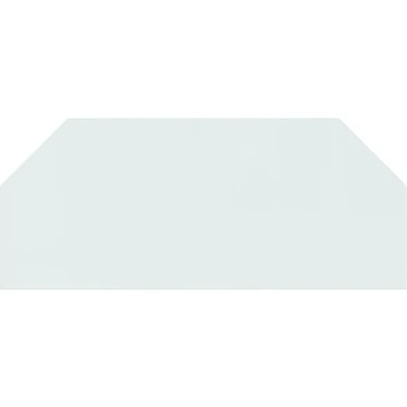 Sekskantet glasplade til pejs - Gulvdæksel | Størrelse: 120x50 cm