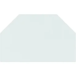 Sekskantet glasplade til pejs - Beskyttelse til gulv | Størrelse: 80x50 cm