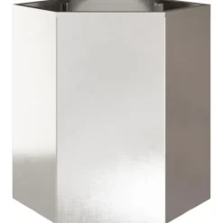 Sekskantet plantekrukke i rustfrit stål 46x40x45 cm | Farve: Metal | Størrelse: 46x40x45 cm