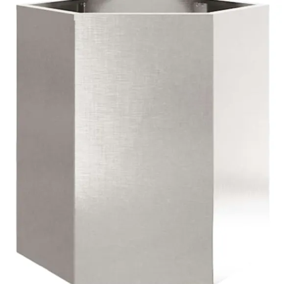 Sekskantet plantekrukke i rustfrit stål 46x40x45 cm | Farve: Metal | Størrelse: 46x40x45 cm