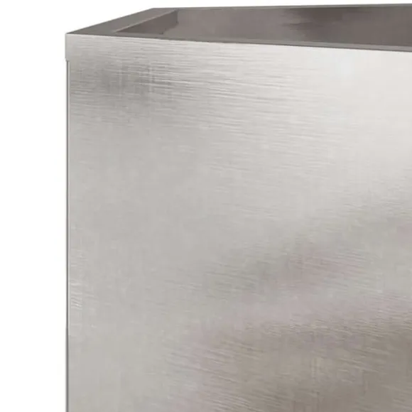 Sekskantet plantekrukke i rustfrit stål 46x40x45 cm | Farve: Metal | Størrelse: 46x40x45 cm