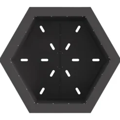 Sekskantet udendørs bålfad - Koldvalset stål | Farve: Sort | Størrelse: 58x58x51 cm