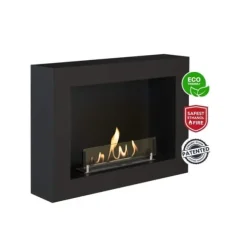 Serra bio-ethanol vægovn - Sort - Mood pejs - 1,5 KW varme