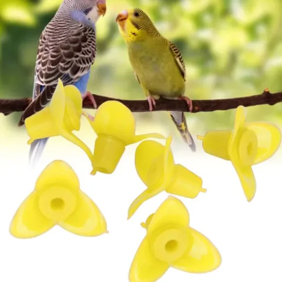 30Set Ersättningsdelar för Fågelmatare Blomma Plast Fågelmatare Ersättningsdelar Tillbehör för GardenYellow