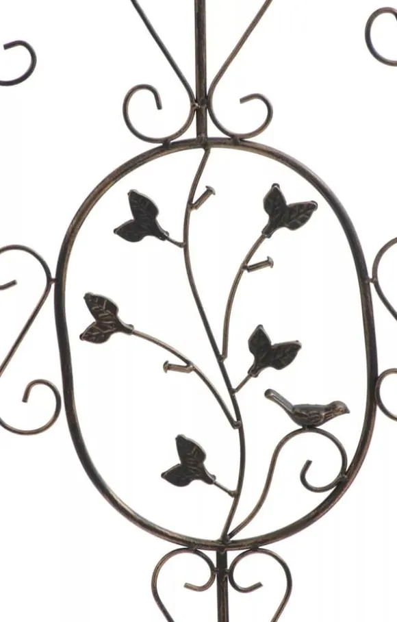 Set of 2 Antique Bronze Metal Burgus Garden Trellises for Climbing Plants, 122cm Height