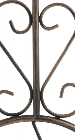 Set of 2 Antique Bronze Metal Burgus Garden Trellises for Climbing Plants, 122cm Height