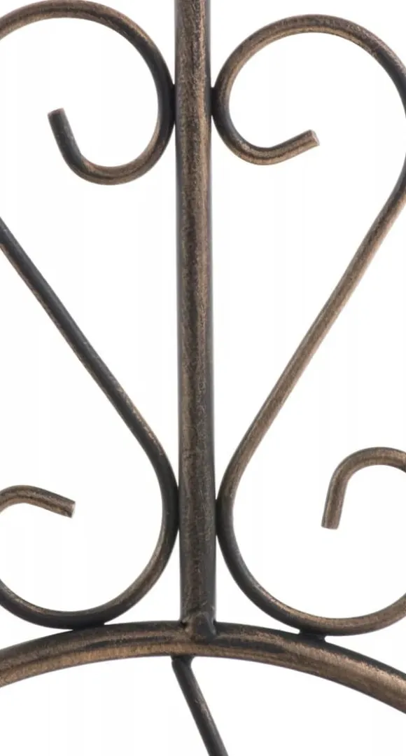 Set of 2 Antique Bronze Metal Burgus Garden Trellises for Climbing Plants, 122cm Height