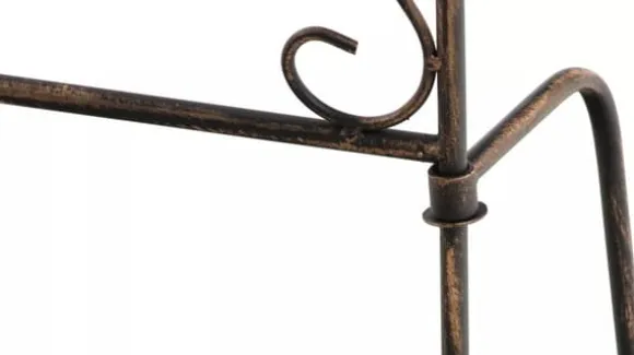 Set of 2 Antique Bronze Metal Burgus Garden Trellises for Climbing Plants, 122cm Height