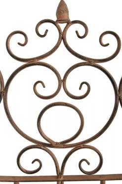 Set of 2 Paula Metal Trellis Stakes, Antique Brown, Rustic Country House Style Climbing Aid, 170cm Height
