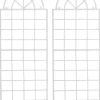 Set of 2 White Metal Viva Trellis Grids - 180cm High x 70cm Wide, Handcrafted Iron with Antique Patina