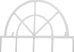Set of 2 White Metal Viva Trellis Grids - 180cm High x 70cm Wide, Handcrafted Iron with Antique Patina