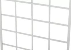 Set of 2 White Metal Viva Trellis Grids - 180cm High x 70cm Wide, Handcrafted Iron with Antique Patina