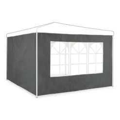 Sidepanel-sæt til pavillon, 300x200 cm, grå