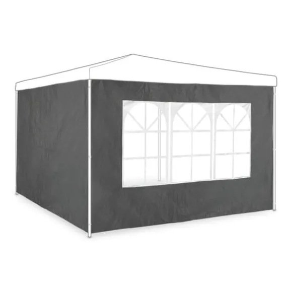 Sidepanel-sæt til pavillon, 300x200 cm, grå