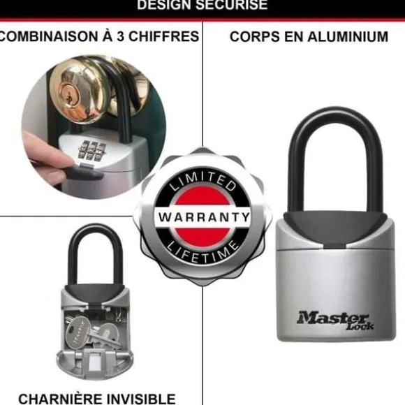 Sikker nøgleboks i XS-størrelse med håndtag - MASTER LOCK 5406EURD