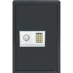 Sikkerheds pengeskab med elektronisk lås - Mørkegrå | Stål | Størrelse: 40x35x60 cm