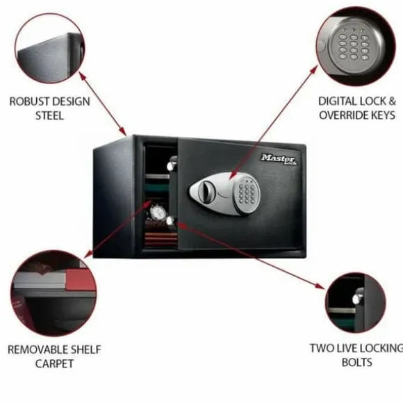 Sikkerhedsboks Master Lock Sort Sort/Grå Stål