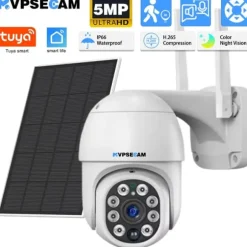 Sikkerhedskamera, 5MP HD, Solcelledrevet,5MP WIFI Ingen kort