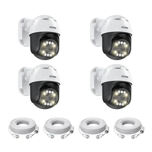 Sikkerhedskamera, 5MP opløsning, PTZ-funktionalitet, , 4PCS 5MP Cameras