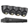 Sikkerhedskamera, 6MP opløsning, bevægelsesdetekteringsteknologi,8CH NVR 4Pcs Kamera, 4T