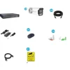 Sikkerhedskamera System, 5 MP Opløsning, Nattesyn Funktion,8CH NVR 4 KAMERA, 4T