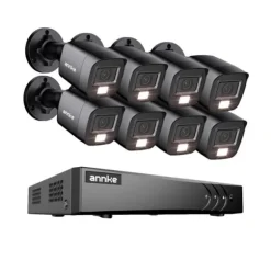 Sikkerhedskamera System, AI Detektion, Farve Natvision,8Pcs 0TB