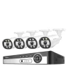 Sikkerhedskamera system, AI ansigtsdetektion, farve natvision,8CH NVR 4PCS KAMERA 5MP, 1T