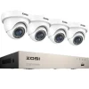 Sikkerhedskamera system, 8CH DVR optager, 2MP Dome kameraer, Ingen