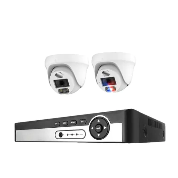 Sikkerhedskamera system, 4K opløsning, AI ansigtsgenkendelse,8CH NVR 2 KAMERA 8MP, 4T