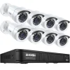 Sikkerhedskamera System, Nattesyn, 8 Kanal DVR,8CH DVR 8 kameraer-b, 1T-a