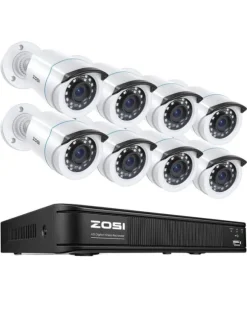 Sikkerhedskamera System, Nattesyn, 8 Kanal DVR,8CH DVR 8 kameraer-b, 1T-a