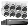 Sikkerhedskamerasystem, 5MP højopløsningskvalitet, 8CH DVR med nattevision,8CH DVR 8Pcs Kits, Ingen
