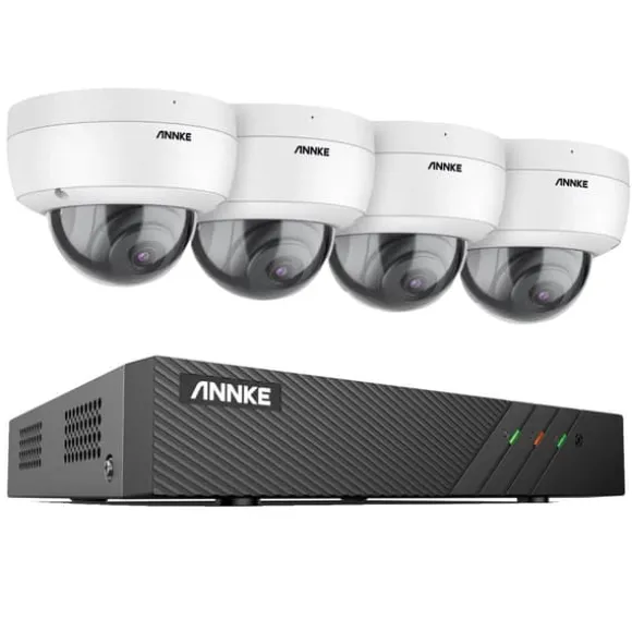 Sikkerhedskamerasystem, 5MP opløsning, 8-kanals videoindgang, MicroSD-lagring,1T, 8CH NVR 4Pcs Kamera
