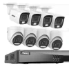 Sikkerhedskamerasystem, 5MP højopløsningskvalitet, 8CH DVR med nattevision,8CH DVR 8Pcs Kits-c, Ingen