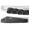 Sikkerhedskamerasystem, 5MP opløsning, 8-kanals videoindgang, MicroSD-lagring,8CH NVR 4Pcs Kamera-b, 2T