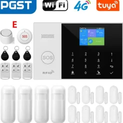 Sikkerhedssensor, Trådløs forbindelse, Smart home integration,EU Stik, 4G WiFi Kit E
