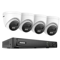 Sikkerhedssystem, 16CH 4K POE NVR, Menneske- og Køretøjs IP Kamera, 8CH 4PCS NVR Kit, Ingen