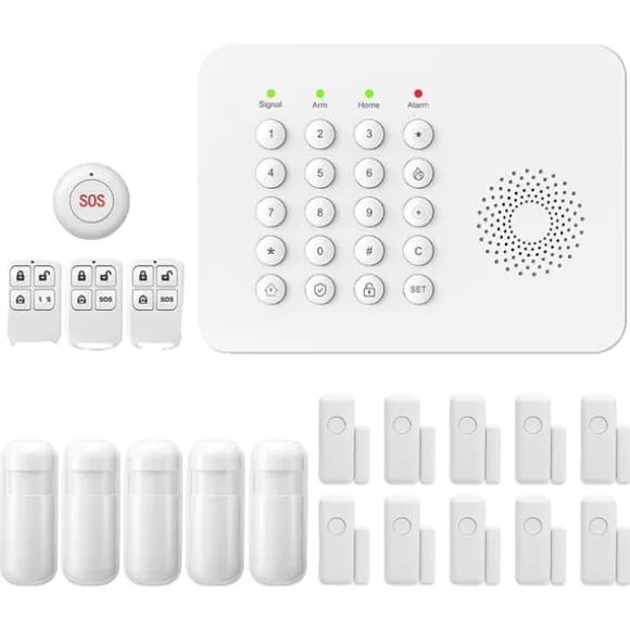 Sikkerhedssystem, Trådløs forbindelse, Smart Home-kompatibilitet,EU Stik, A02 GSM Kit F